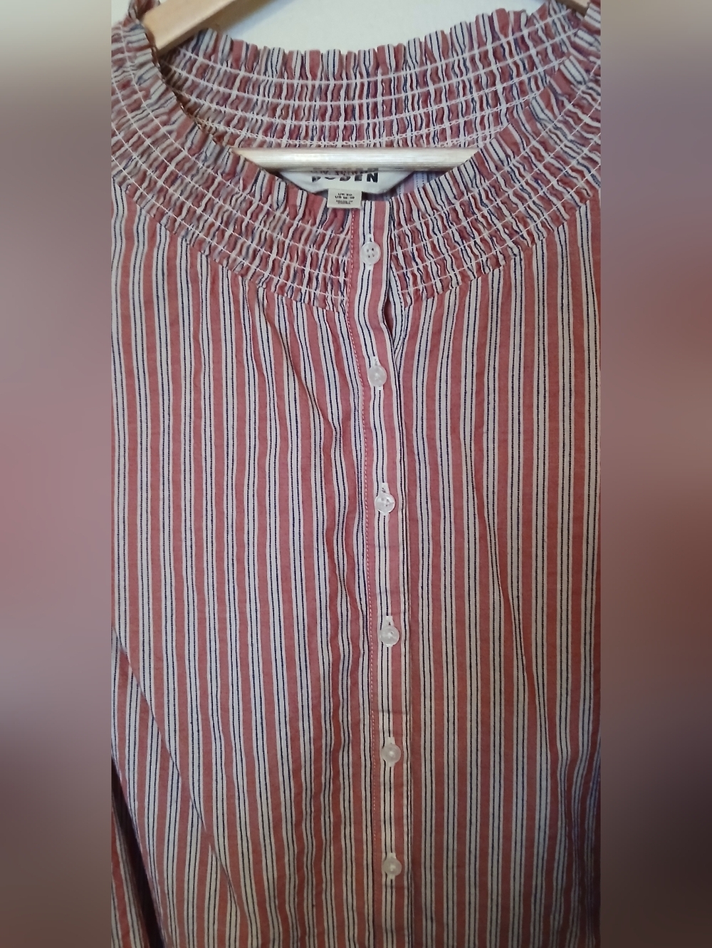 Women's Boden Striped Balloon Sleeve Top Size 16/18 - Picture 4 of 5
